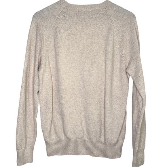 J.Crew Men's Lamb's Wool Crewneck Long Sleeve Pullover Sweater Rib Hems M Beige - Picture 5 of 15